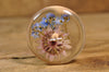 Resin Drop Spindle - Astrantia and Forget-Me-Not - Shorter Shaft