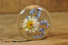 Resin Drop Spindle - Daisy and Forget-Me-Not - Shorter Shaft