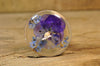 Resin Drop Spindle - Pansy and Forget-Me-Not - Shorter Shaft