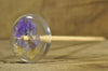 SALE Resin Drop Spindle - Viola and White Lace Flowers