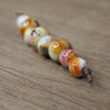 Handmade Lampwork Glass Beads - Orphan Set, Pink, Gold, White