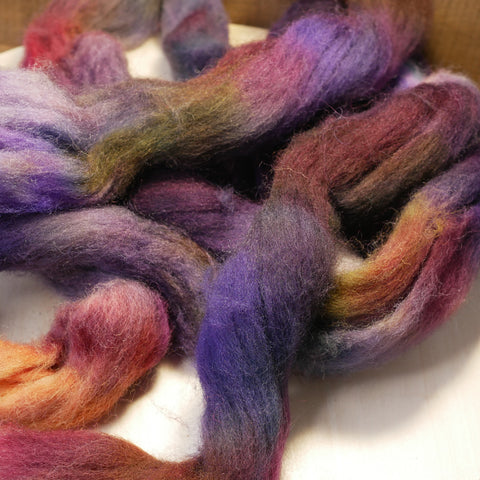 Southdown Wool Top for Hand Spinning and Felting - 'Bramble"