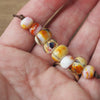 Handmade Lampwork Glass Beads - Orphan Set, Pink, Gold, White