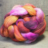 Hand Dyed Cheviot Wool Top for Spinning or Felting - 'Ember Shades'