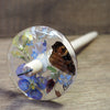Botanical Top Whorl Resin Drop Spindle - Mixed Flowers (1), 38 grams