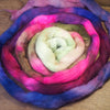 SECONDS, REDUCED PRICE. 100g Hand Dyed Merino Wool Top for Handspinning or Felting - 'Raisin Gradient'