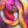 Hand Dyed Cheviot Wool Top for Spinning or Felting - 'Ember Shades'