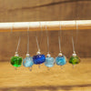 Knitters' Lampwork Stitch Marker Set - Blue and Green