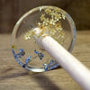 Botanical Top Whorl Resin Drop Spindle - Forget Me Not and Elderflower, 36 grams