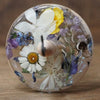 Botanical Top Whorl Resin Drop Spindle - Late Summer Flowers with Sparkle, 34g