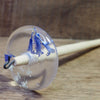 New Design Botanical Top Whorl Resin Drop Spindle - Bluebells and Cow Parsley