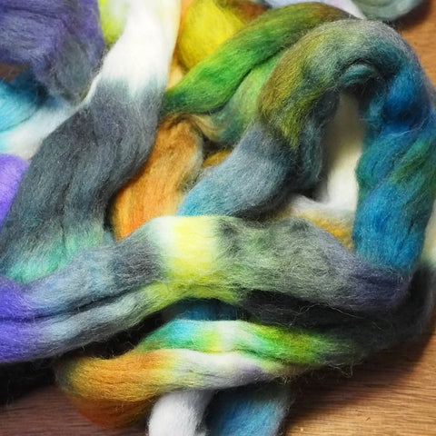 Falkland Wool Top for Handspinning or Felting - Sunlit Pond