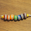 Handmade Lampwork Glass Beads - Rainbow Stripe