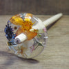 Botanical Top Whorl Resin Drop Spindle - Mixed Flowers (2), 37 grams