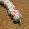 Handmade Lampwork Glass Beads - Pink and Blue Speckled