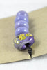 Handmade Glass Beads - Purple with Multicoloured Speckles