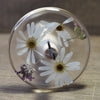 Botanical Top Whorl Resin Drop Spindle - Wild Chamomile, 37 grams