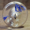 New Design Botanical Top Whorl Resin Drop Spindle - Bluebells and Cow Parsley