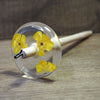 Botanical Top Whorl Resin Drop Spindle - Wild Buttercups, 35 grams