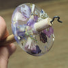 Botanical Top Whorl Resin Drop Spindle - Summer Potpourri, with strawberry, 37 grams