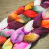 Hand Dyed Shetland Wool Top for Spinning or Felting - 'Winter Berries’