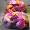 Hand Dyed Cheviot Wool Top for Spinning or Felting - 'Ember Shades'