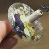 Botanical Top Whorl Resin Drop Spindle - Spring Potpourri (with viola and chamomile), 38 grams