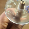 New Design Botanical Top Whorl Resin Drop Spindle - Bluebells and Cow Parsley