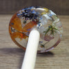 Botanical Top Whorl Resin Drop Spindle - Mixed Flowers (2), 37 grams