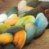 Hand Dyed Shetland Wool Top for Spinning or Felting - 'Mossy’