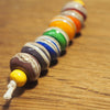 Handmade Lampwork Glass Beads - Rainbow Stripe