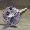Botanical Top Whorl Resin Drop Spindle - Summer Potpourri, with strawberry, 37 grams