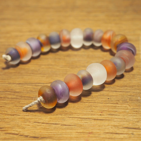 Handmade Lampwork Glass Beads - Misty Berry Shades