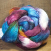 Hand Dyed Shetland Wool Top for Spinning or Felting - 'Pansy'