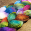 Hand Dyed Corriedale Wool Top for Spinning or Felting - 'Spring Bouquet'