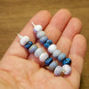 Handmade Lampwork Glass Beads - Neutral Grey / Black Fritty Mix