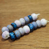 Handmade Lampwork Glass Beads - Neutral Grey / Black Fritty Mix