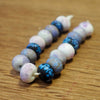 Handmade Lampwork Glass Beads - Neutral Grey / Black Fritty Mix