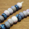 Handmade Lampwork Glass Beads - Neutral Grey / Black Fritty Mix