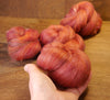Carded Wool/Luxury Fibre Batt Set, 100g - 'Blood Orange'
