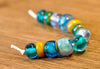 Handmade Lampwork Glass Beads - Aqua Nugget Mix 2