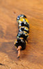 Handmade Lampwork Glass Beads - Black with Raku dots