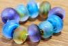 Handmade Lampwork Glass Beads - Misty Blues