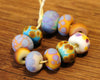 Handmade Lampwork Glass Beads - Fritty Designs, Natural Colours, Set 1