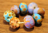 Handmade Lampwork Glass Beads - Fritty Designs, Natural Colours, Set 3