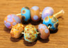 Handmade Lampwork Glass Beads - Fritty Designs, Natural Colours, Set 3