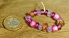 Handmade Lampwork Glass Bead Set - Purple and 'Copper' Nuggets