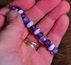 Handmade Lampwork Glass Bead Set - Purple Nugget Mix