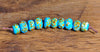Handmade Lampwork Glass Beads - Turquoise/Brown Speckles