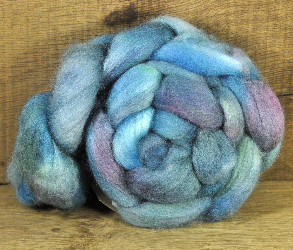 BFL Wool Top for Hand Spinning - 'Aquatic'